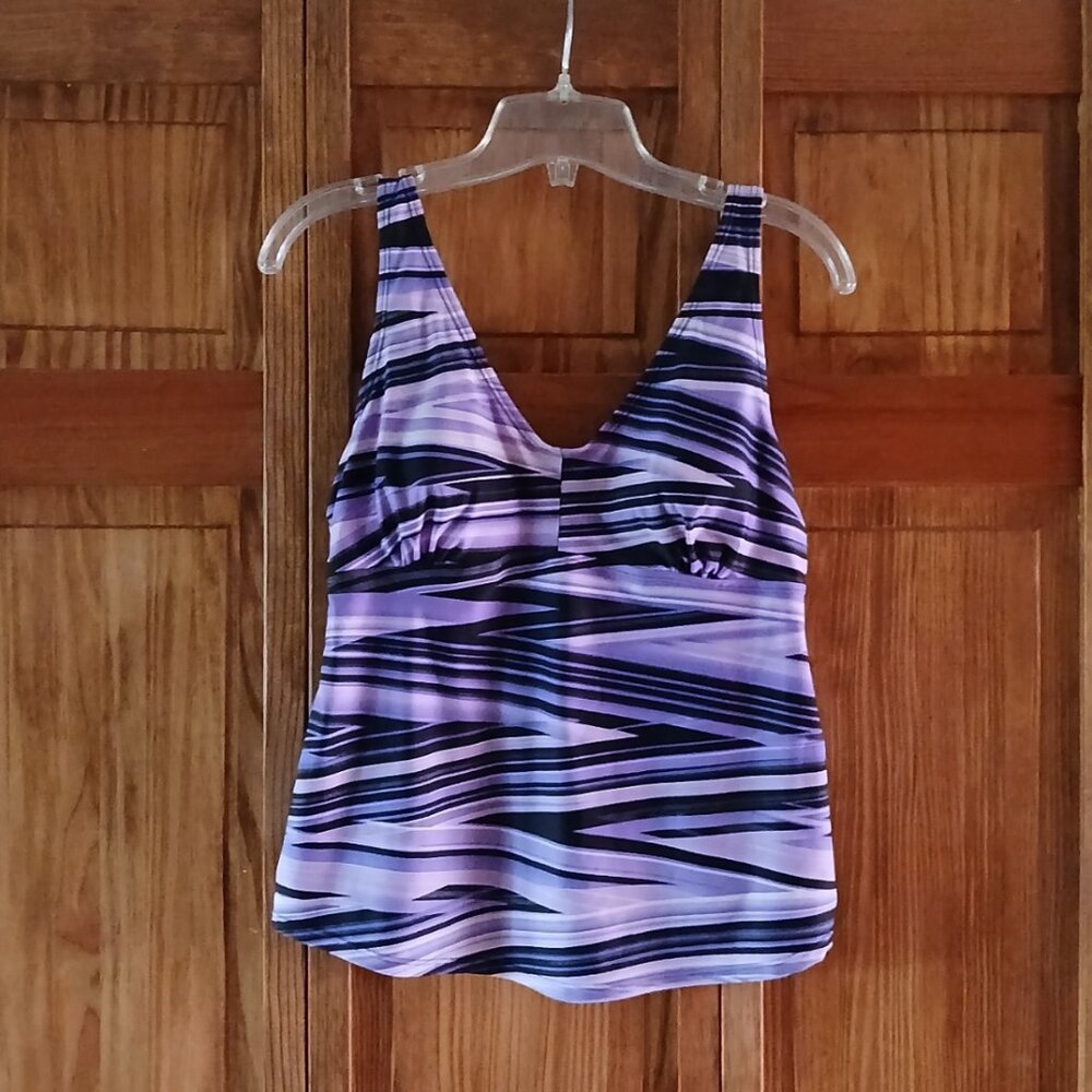 INGEAR multi color tankini top sz 8 woman's